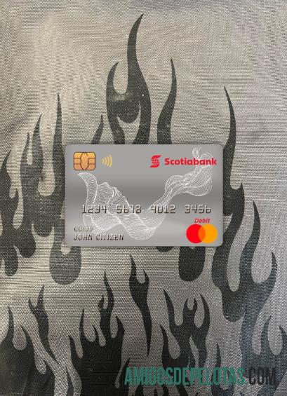 Cartão de débito Master Scotiabank Canadá Photolook Front exemplo real